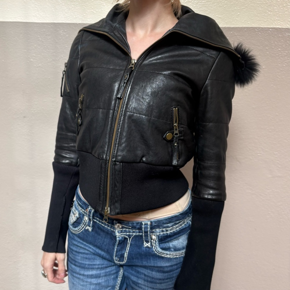 Women's Black Leather Jacket